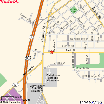 Map of Cal Poly via Grand Ave.